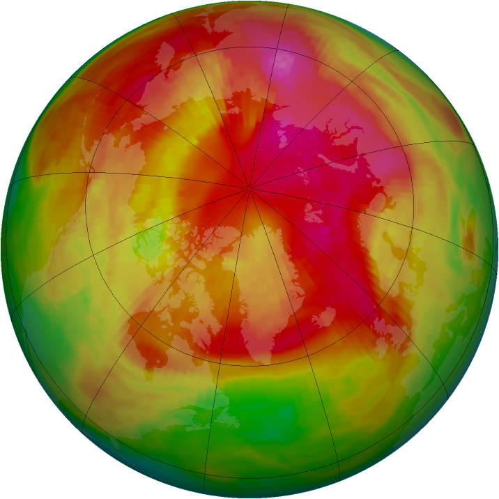 Arctic ozone map for 07 March 1979